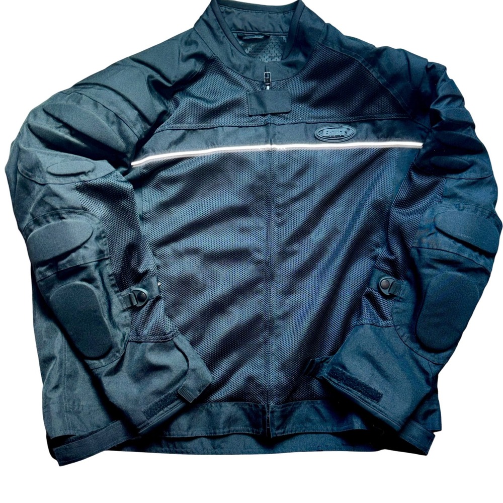 BILT Motorcycle Riding Jacket  Men's 3XL Padded Armor Black‎ Removable Liner